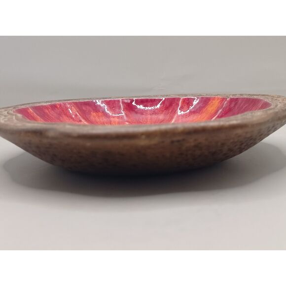 Treasure Craft USA Cowboy Hall of Fame Fire Flame Red Orange Trinket Ring Dish - Picture 2 of 12